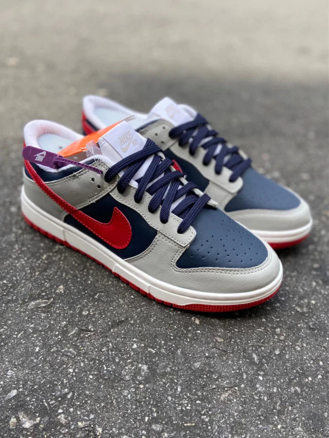 Tênis Nike Dunk Low "Azul,Cinza e Vermelho"