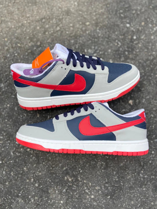 Tênis Nike Dunk Low "Azul,Cinza e Vermelho"
